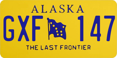 AK license plate GXF147