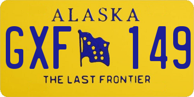 AK license plate GXF149