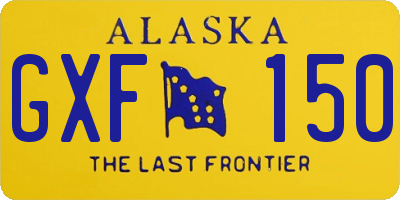 AK license plate GXF150