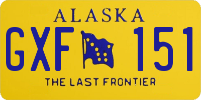 AK license plate GXF151