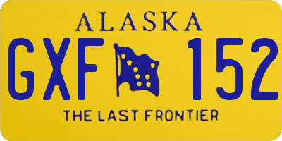 AK license plate GXF152