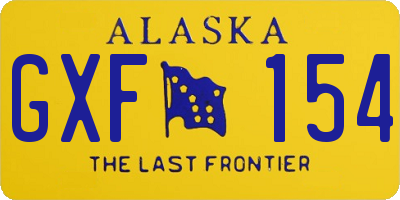 AK license plate GXF154