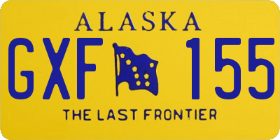 AK license plate GXF155