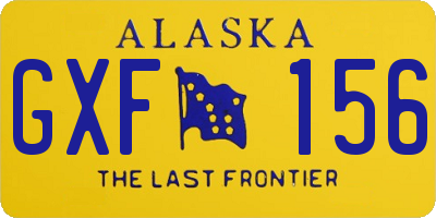 AK license plate GXF156
