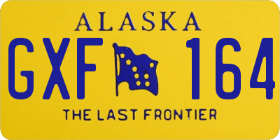 AK license plate GXF164