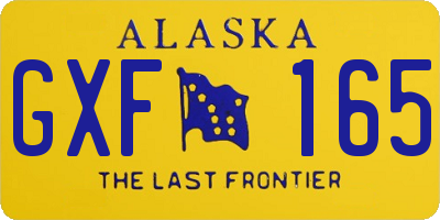 AK license plate GXF165