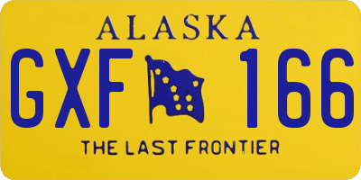 AK license plate GXF166
