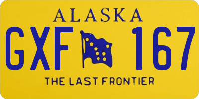 AK license plate GXF167