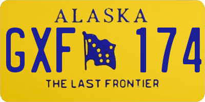 AK license plate GXF174