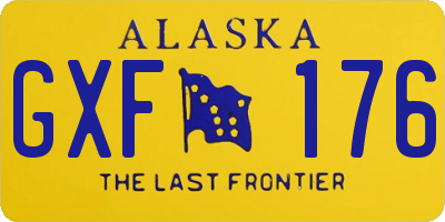 AK license plate GXF176