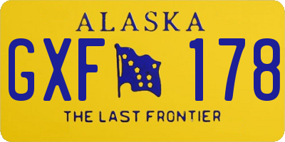 AK license plate GXF178