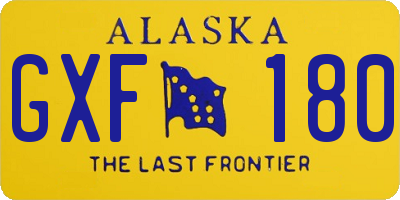 AK license plate GXF180