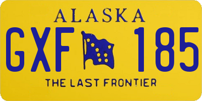 AK license plate GXF185