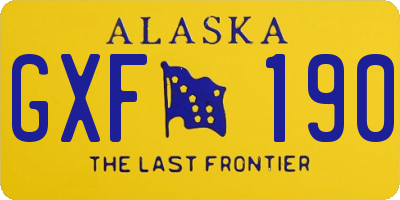 AK license plate GXF190