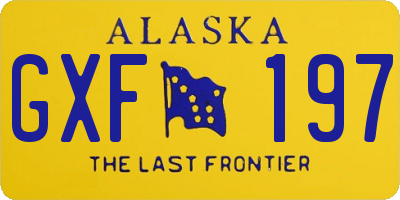 AK license plate GXF197