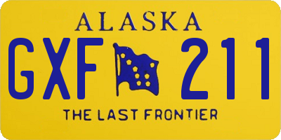AK license plate GXF211