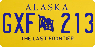 AK license plate GXF213