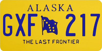 AK license plate GXF217