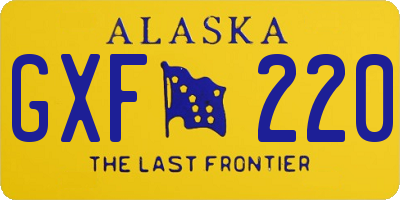 AK license plate GXF220