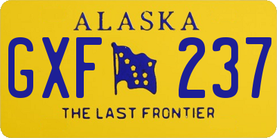 AK license plate GXF237