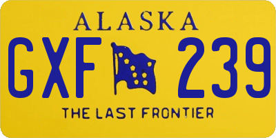 AK license plate GXF239