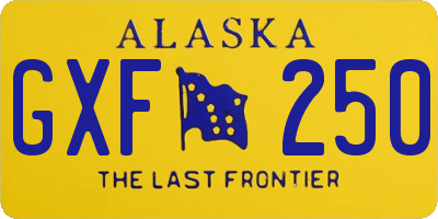 AK license plate GXF250