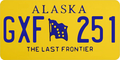 AK license plate GXF251