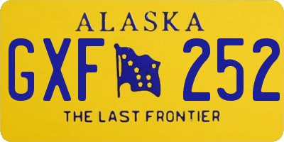 AK license plate GXF252