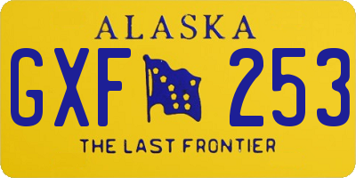 AK license plate GXF253