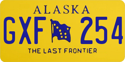 AK license plate GXF254