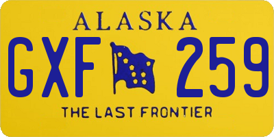 AK license plate GXF259