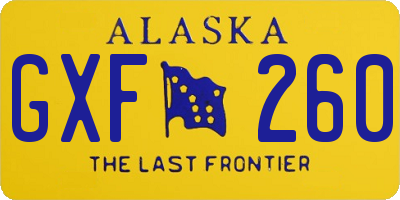 AK license plate GXF260
