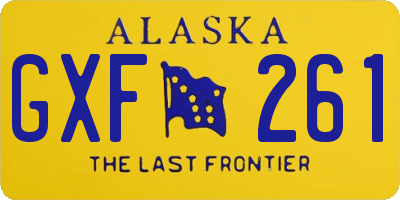 AK license plate GXF261