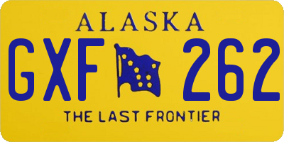 AK license plate GXF262