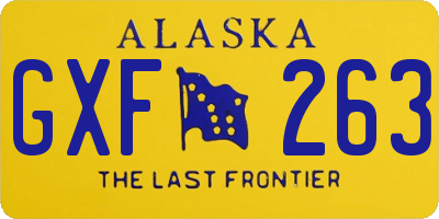 AK license plate GXF263