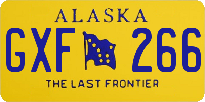 AK license plate GXF266