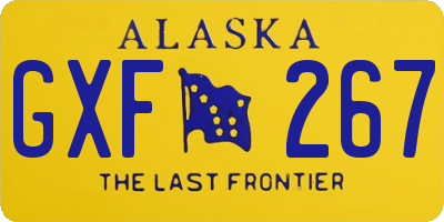AK license plate GXF267