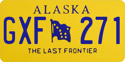 AK license plate GXF271