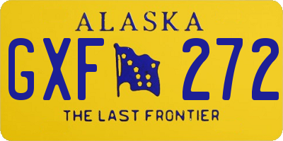 AK license plate GXF272