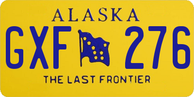 AK license plate GXF276