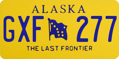 AK license plate GXF277