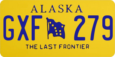 AK license plate GXF279