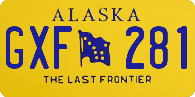 AK license plate GXF281