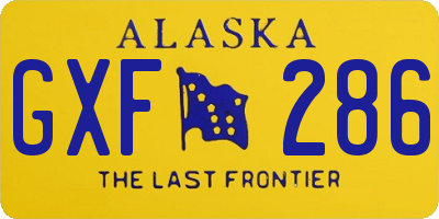 AK license plate GXF286