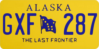 AK license plate GXF287