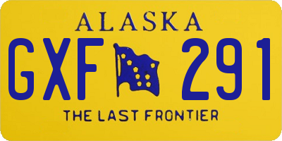 AK license plate GXF291
