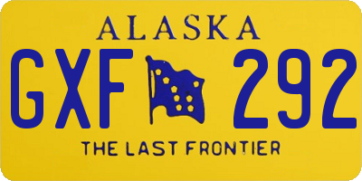 AK license plate GXF292