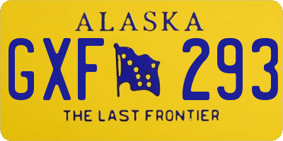 AK license plate GXF293