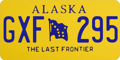 AK license plate GXF295