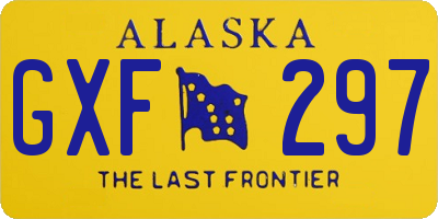 AK license plate GXF297